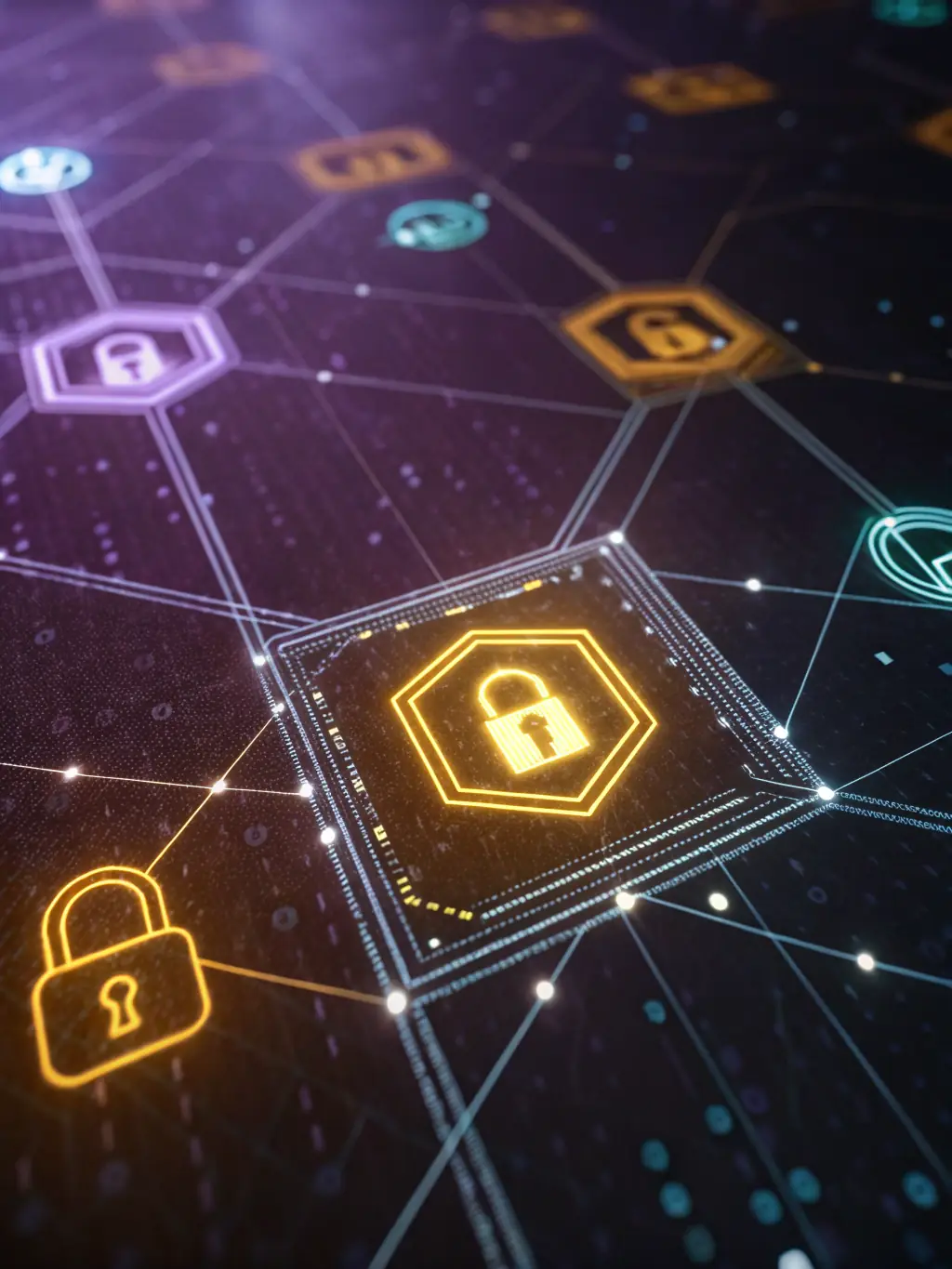 A graphic showing data flowing through a secure tunnel, representing encrypted communication and data protection.